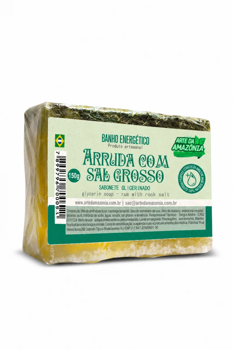 Sabonete Arruda com Sal Grosso 150 g da Arte da Amazônia